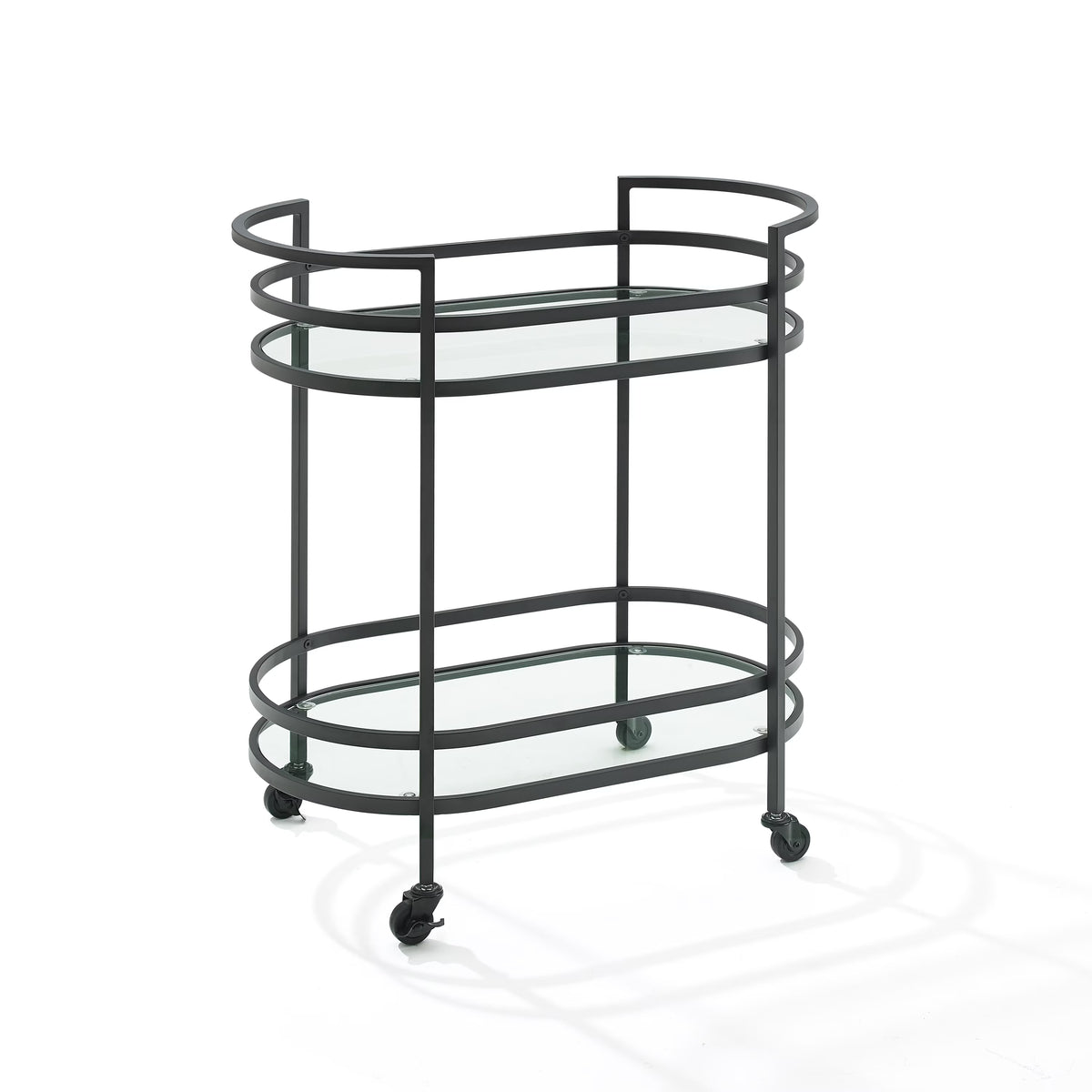 Matte Black Metal Bar Cart J207142