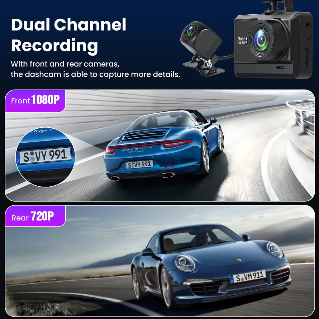 Dash Cam Front and Rear 1080P Full HD M59610