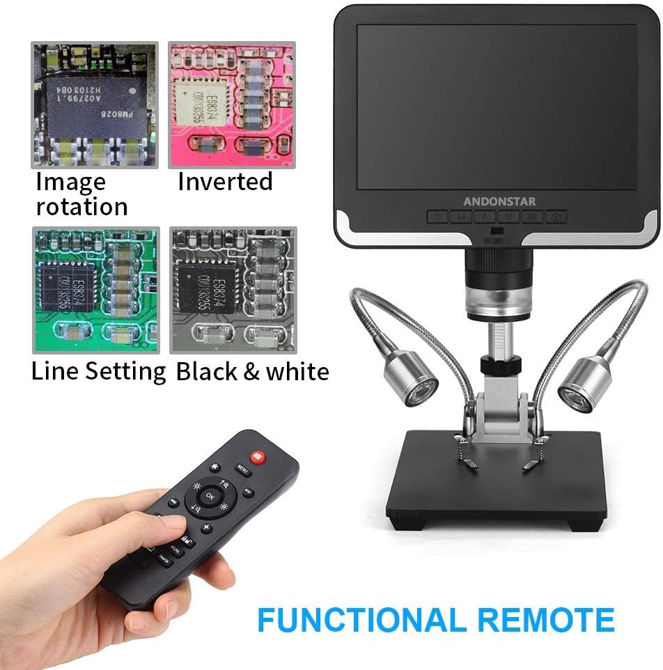 Black 7 inch LCD 1080P Digital Microscope with 200X Magnification M154541