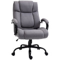 Light Grey Linen Fabric High Back Executive Office Chair V924901