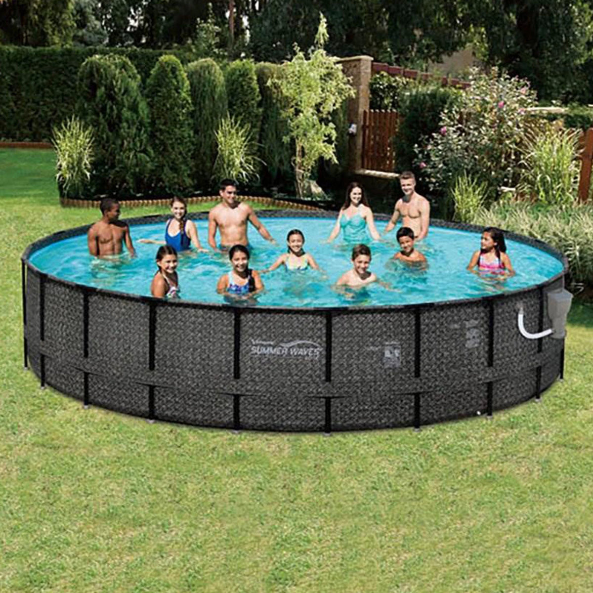 20ft x 48in Above Ground Frame Swimming Pool Set with Pump V406852