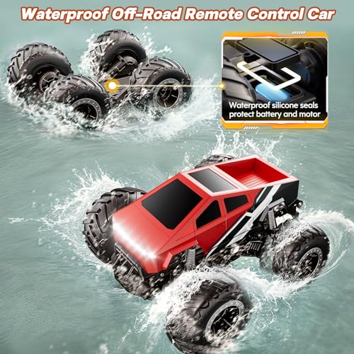 4WD Amphibious RC Off-Road Pick-up Truck 1:16 Scale Red R15749