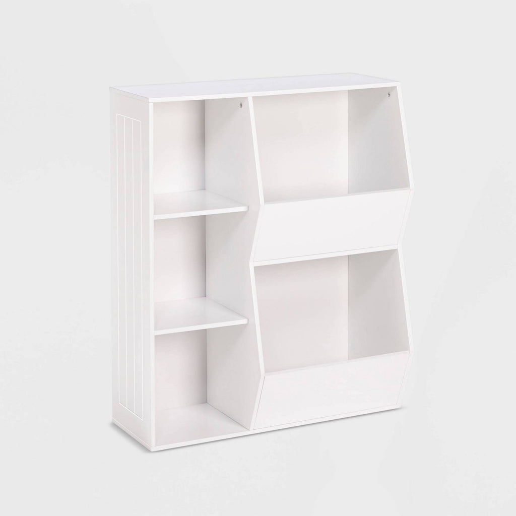 White 3-Cubby 2-Veggie Bin Floor Cabinet E6433