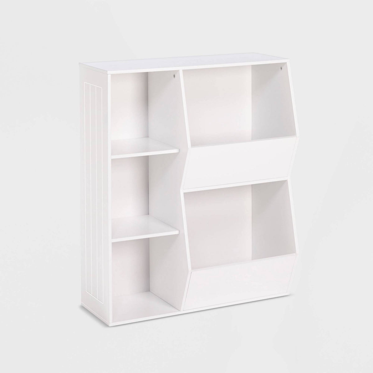 White 3-Cubby 2-Veggie Bin Floor Cabinet E6433