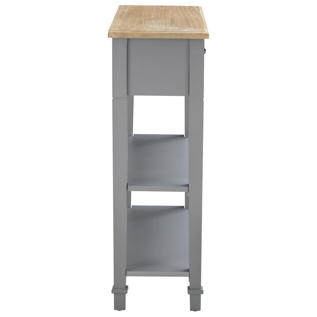 Grey Sofa Console Entry Hallway Table with Storage W8827