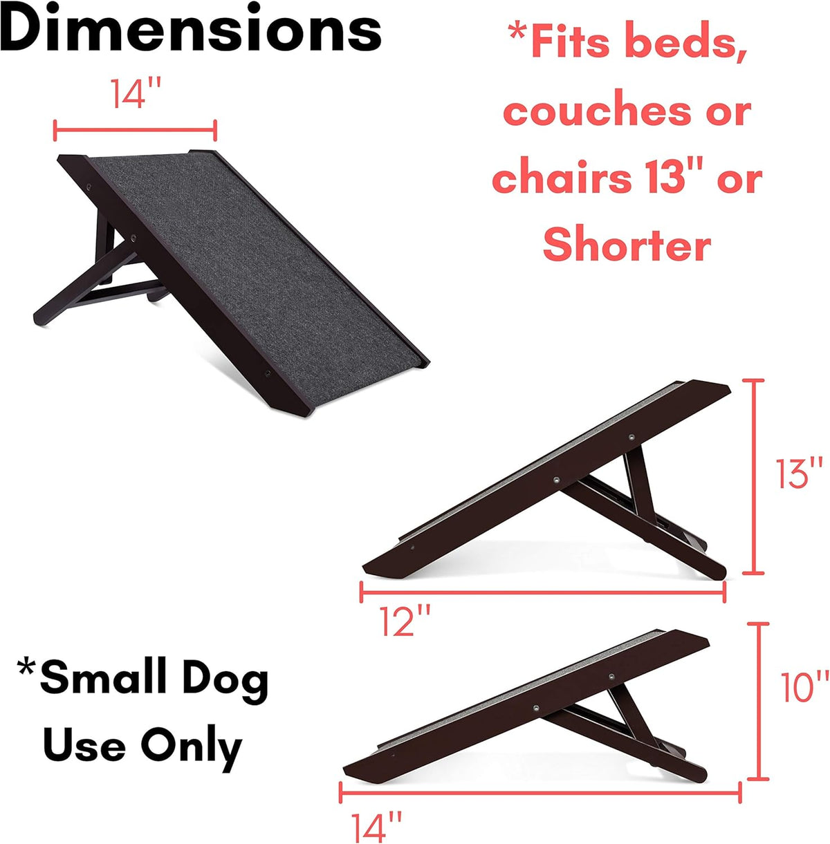 Espresso Wooden Folding Dog Ramp Pack of 2 N96656