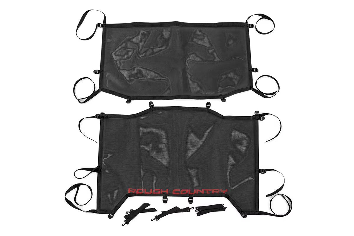Black Mesh Bikini Top for Jeep Wrangler JL 4-Door E544
