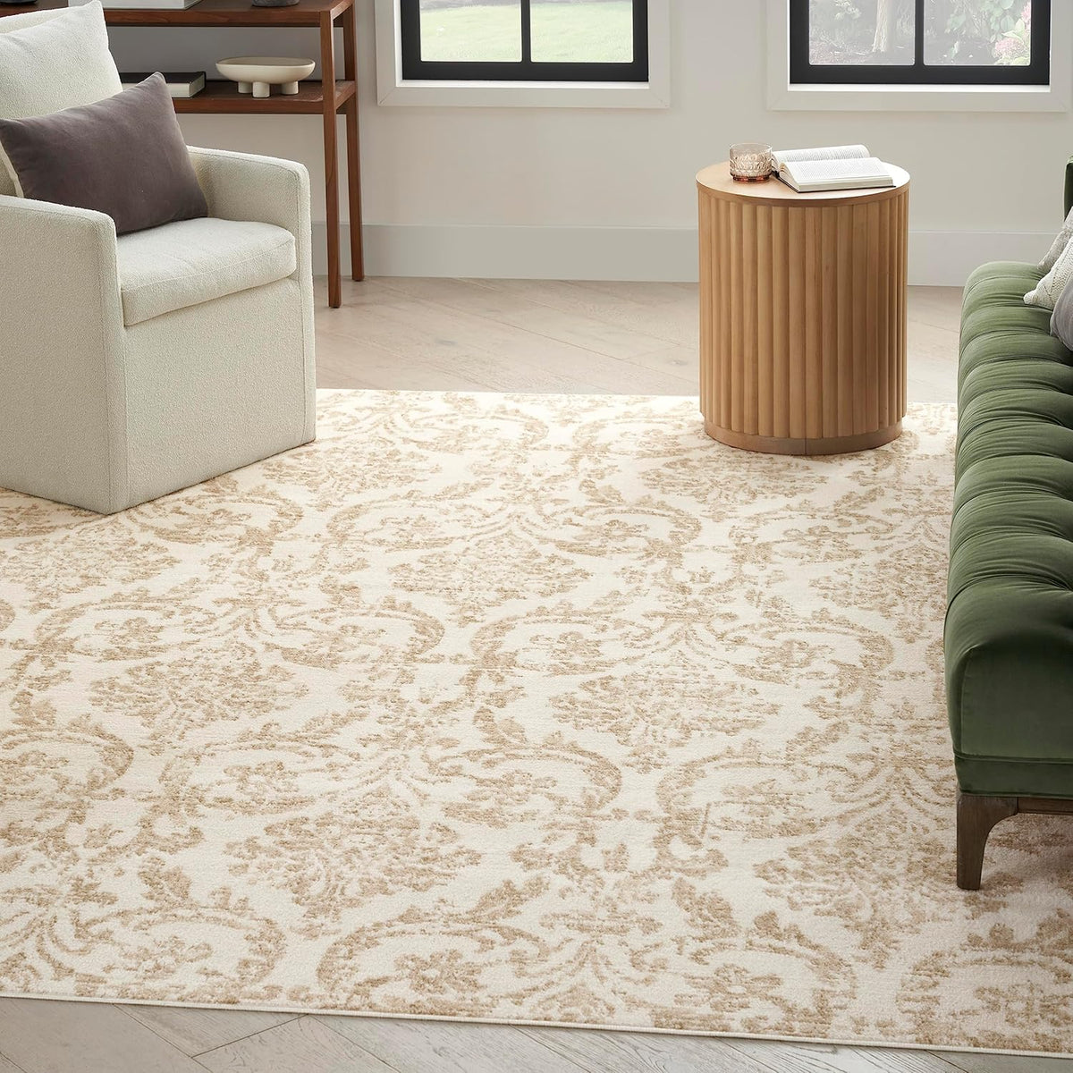 Vintage Ivory Beige 7'10" x 9'10" Area Rug J282458
