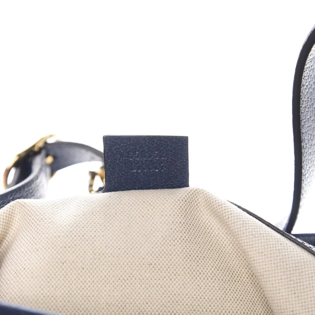 White Blue Canvas Hobo Bag P599