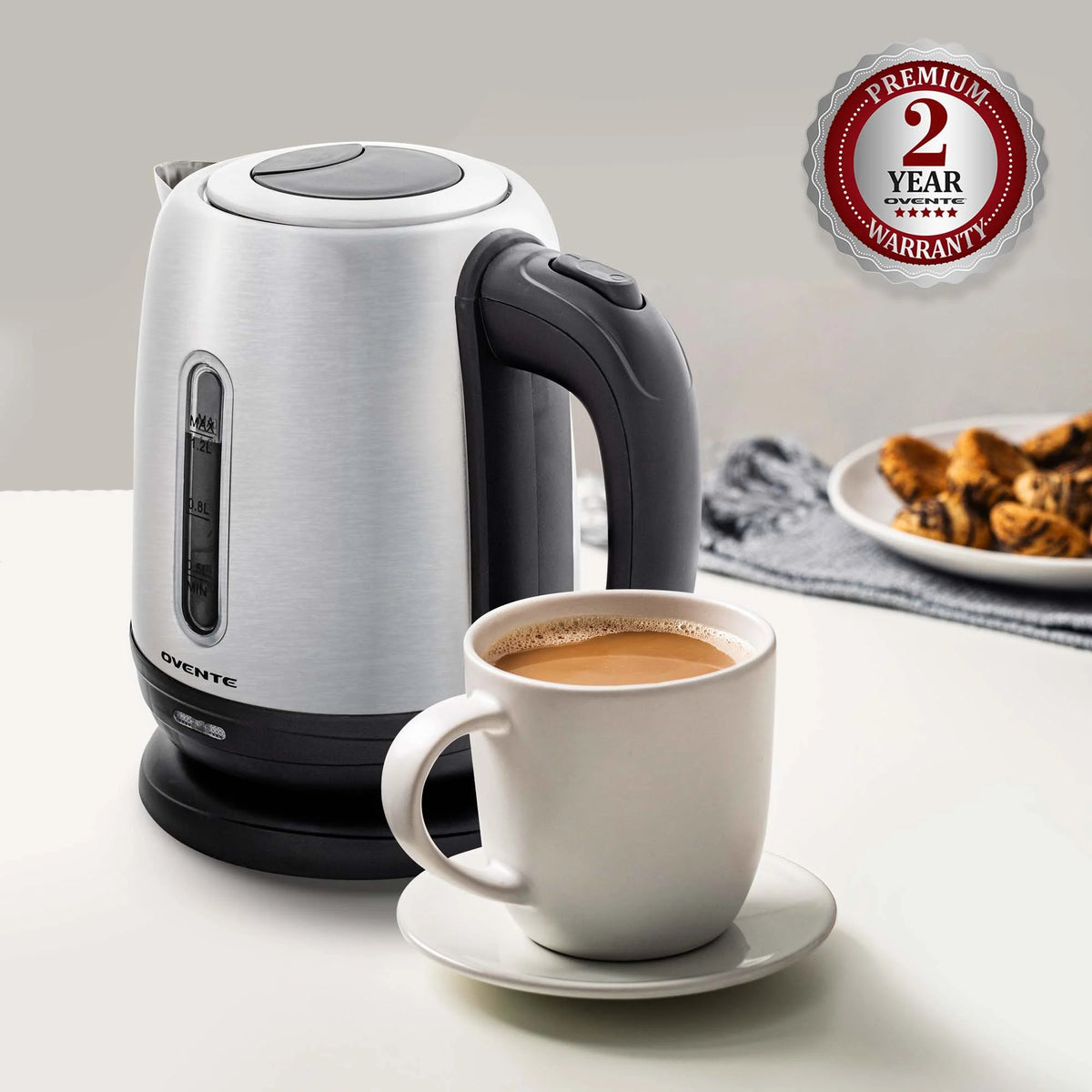 Stainless Steel Electric Kettle 1.2 Liter with Auto Shut-Off A7902
