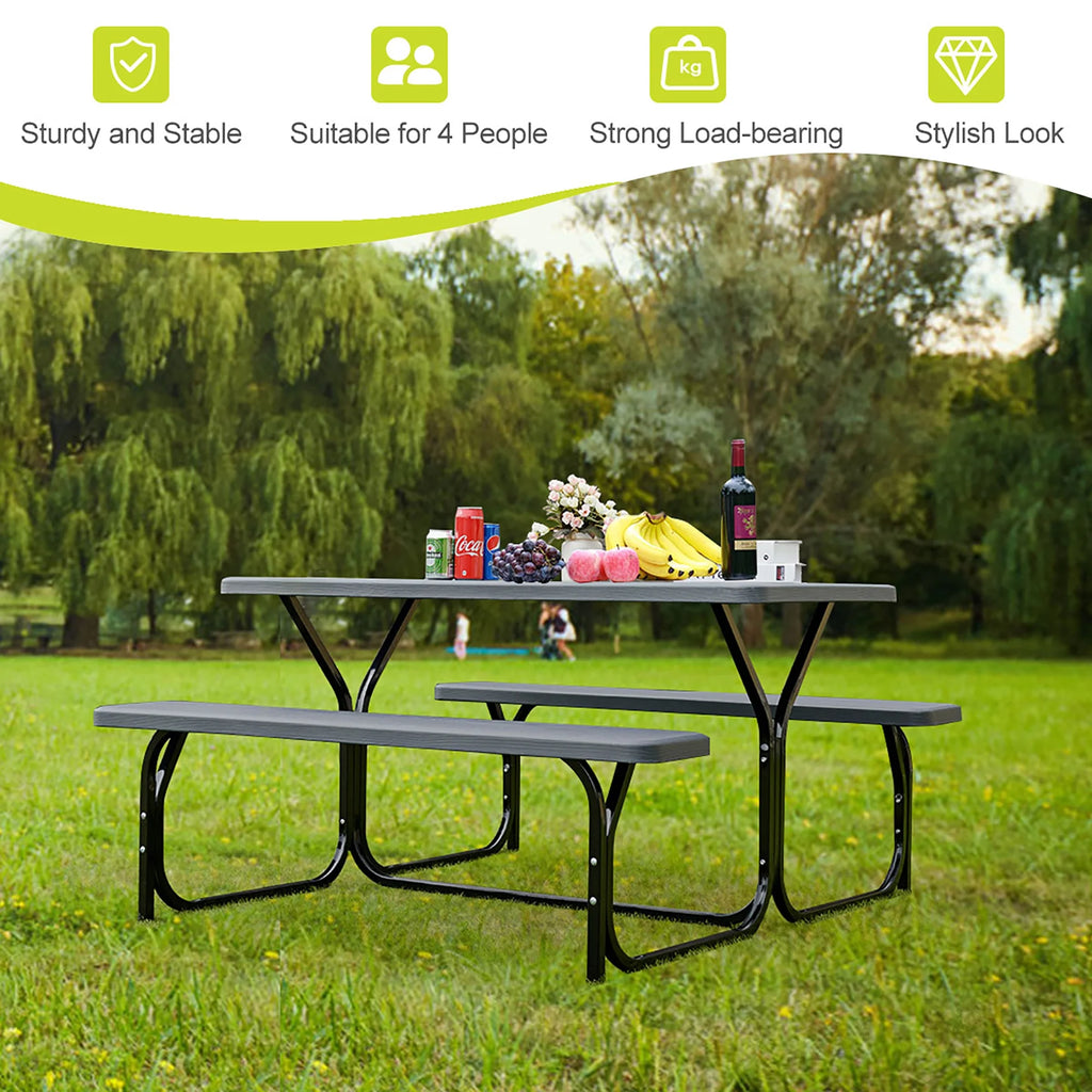 Green Picnic Table Bench Set L1145
