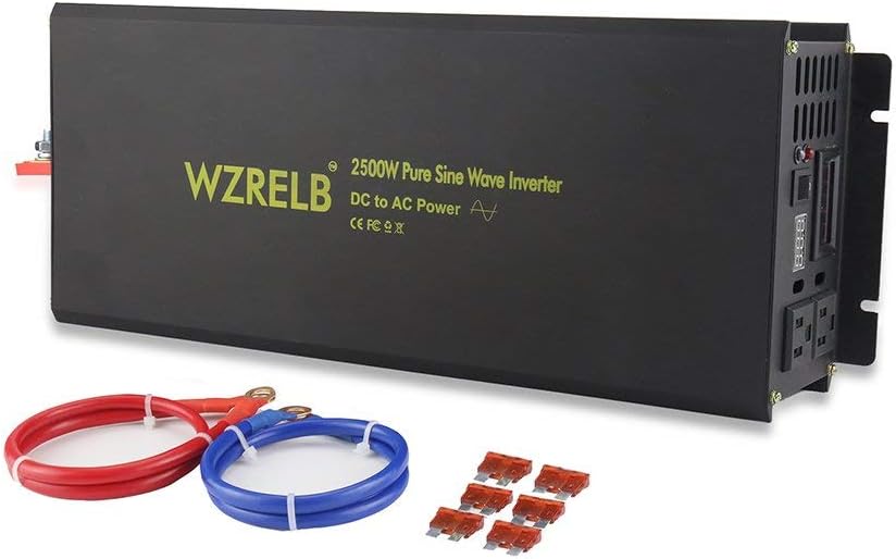 2500W Pure Sine Wave Power Inverter 12V 120V DC AC Converter B7015