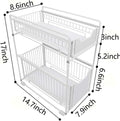 Black Stackable Under Sink Cabinet Organizer with Sliding Drawer B2803
