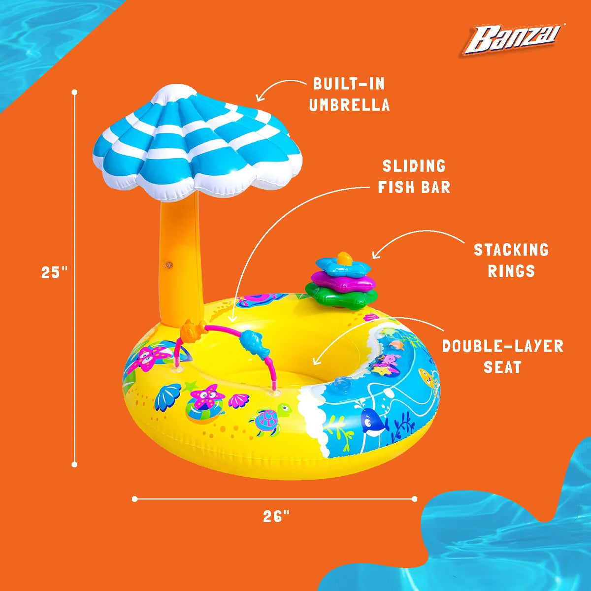 Inflatable Pool Float Seat D6265