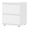White 2 Drawer Nightstand N4271