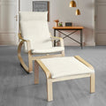 Natural White Boucle Sherpa Chair and Footstool Covers J7658