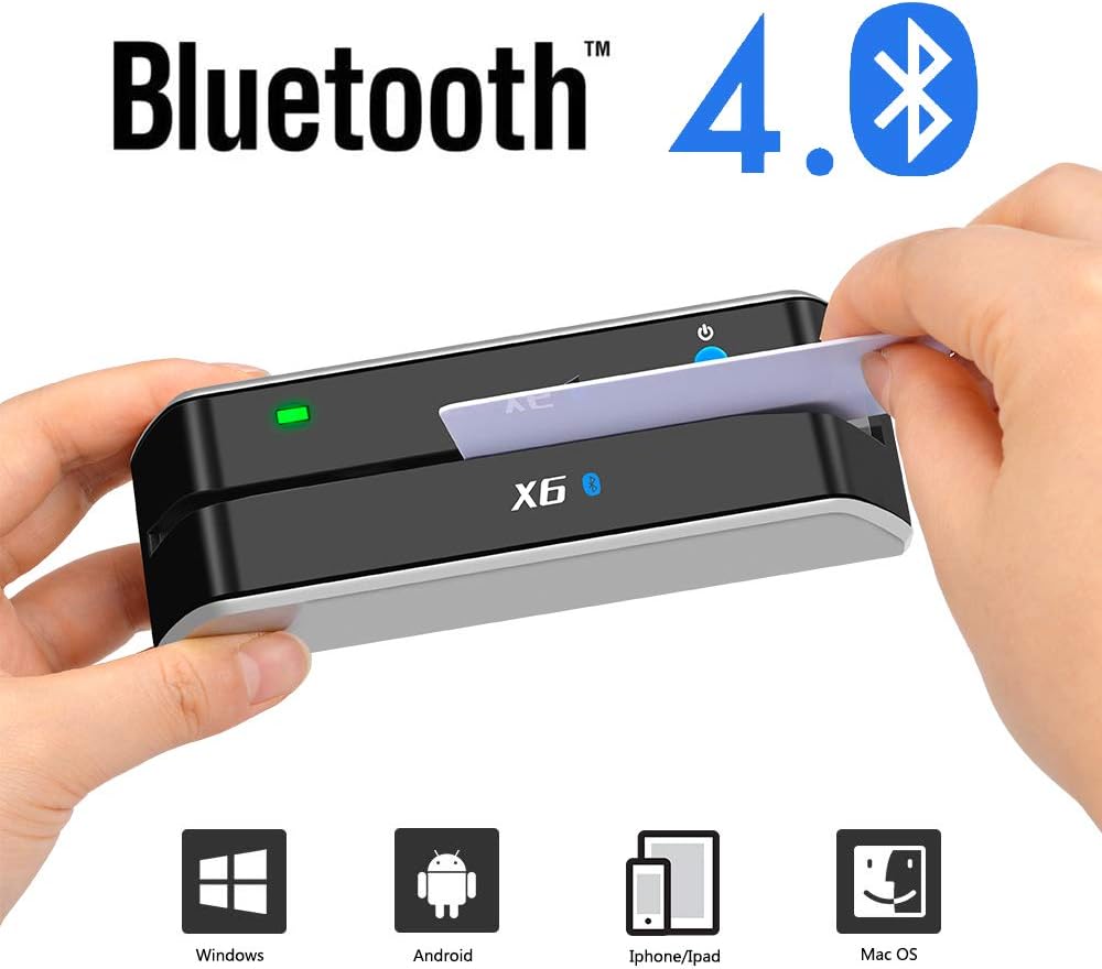 Bluetooth Card Reader Writer USB 3 Tracks Swipe Encoder G1778
