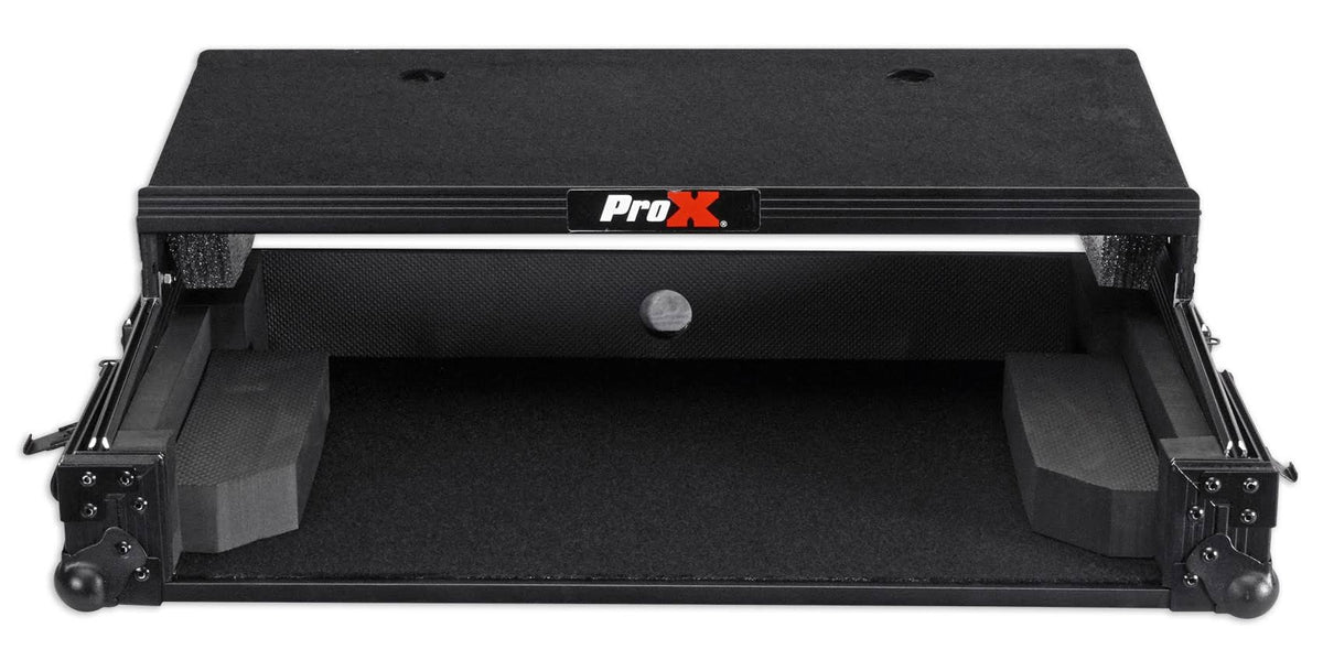 Black Travel Flight Case for Mixtrack Pro 3 with Laptop Shelf K8536
