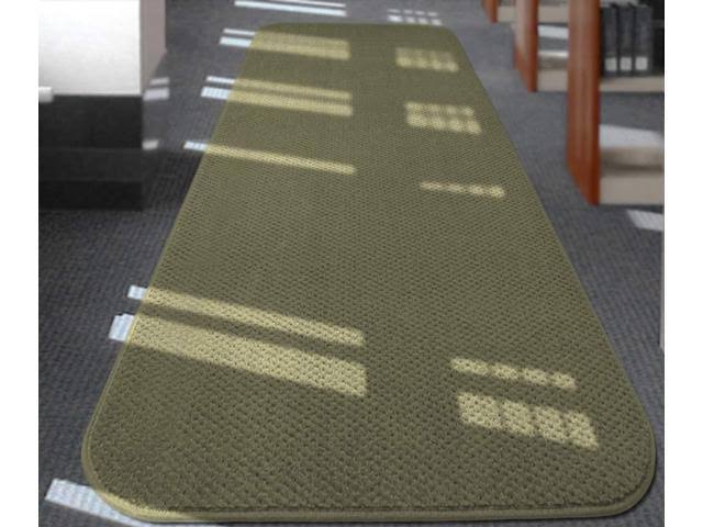 Skid-Resistant Carpet Runner, Olive Green, 18 ft. x 27 in. M25056