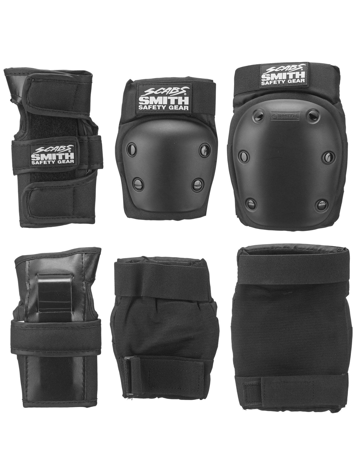 Black X-Large Knee Elbow Wrist Guard Set Pack of 3 V9695