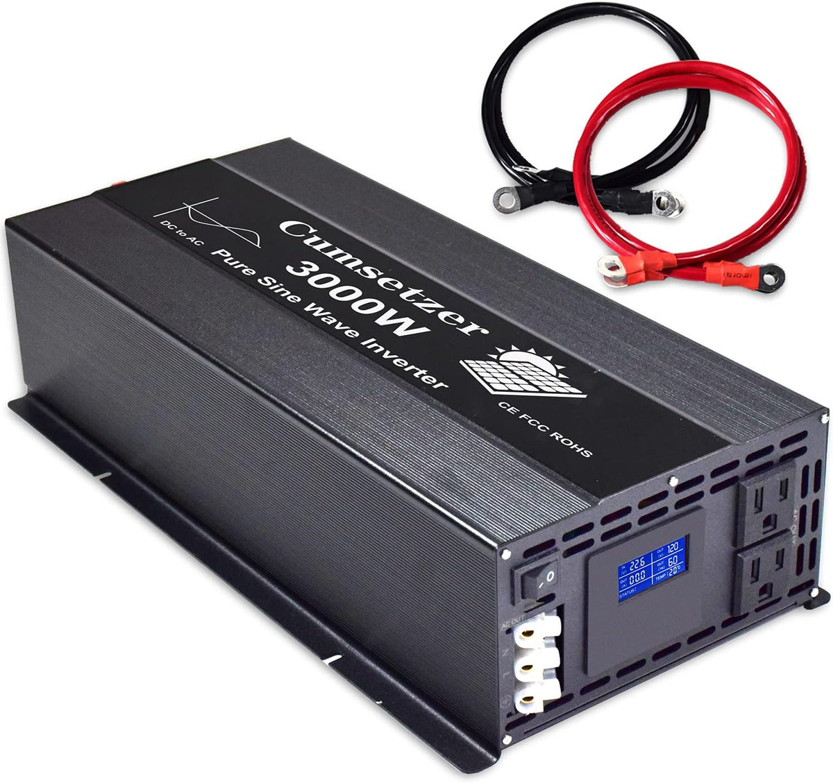 3000W 24V Pure Sine Wave Power Inverter with Dual US Outlet T827