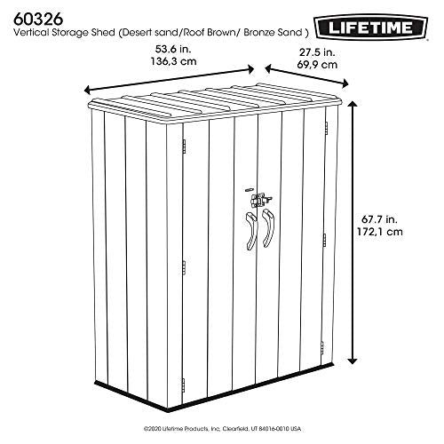 Vertical Storage Shed, Desert Sand U2755