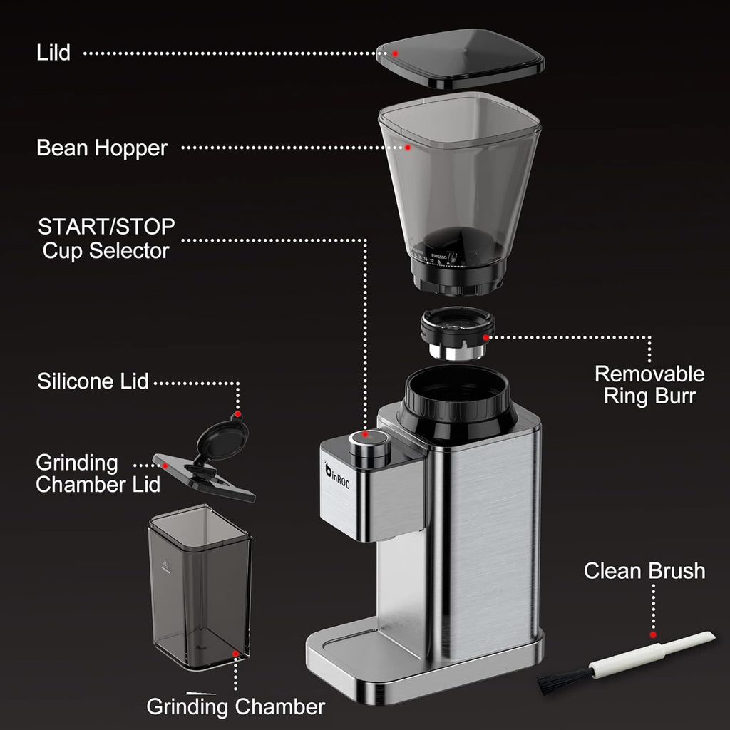 Conical Burr Coffee Grinder with 48 Grind Settings F95346