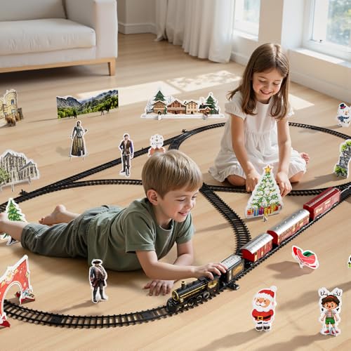 Large Electric Train Set with Realistic Sound, Lights and Smoke N662