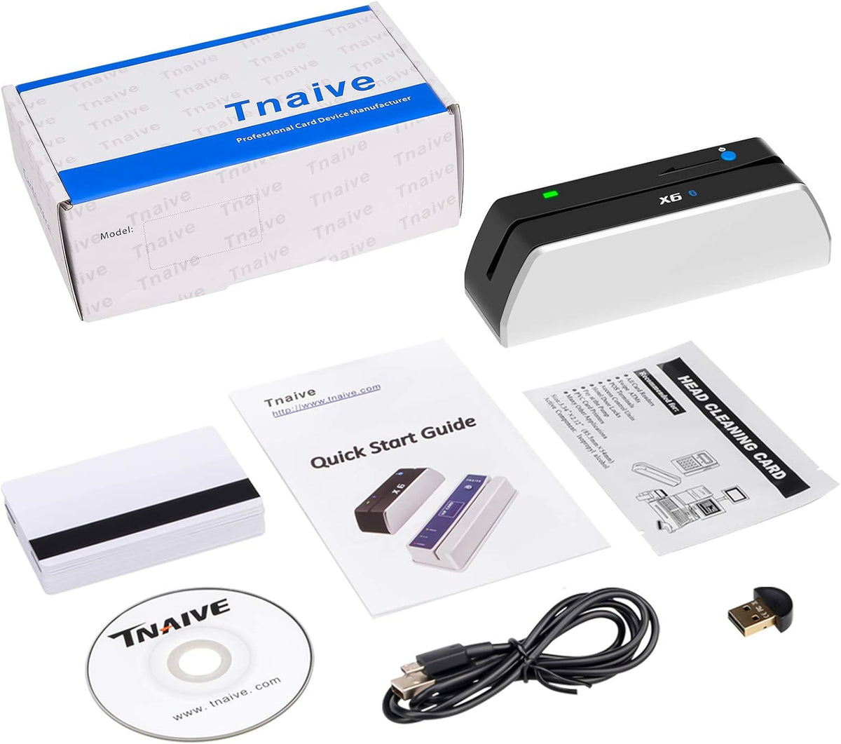 Bluetooth Card Reader Writer USB 3 Tracks Swipe Encoder G1778