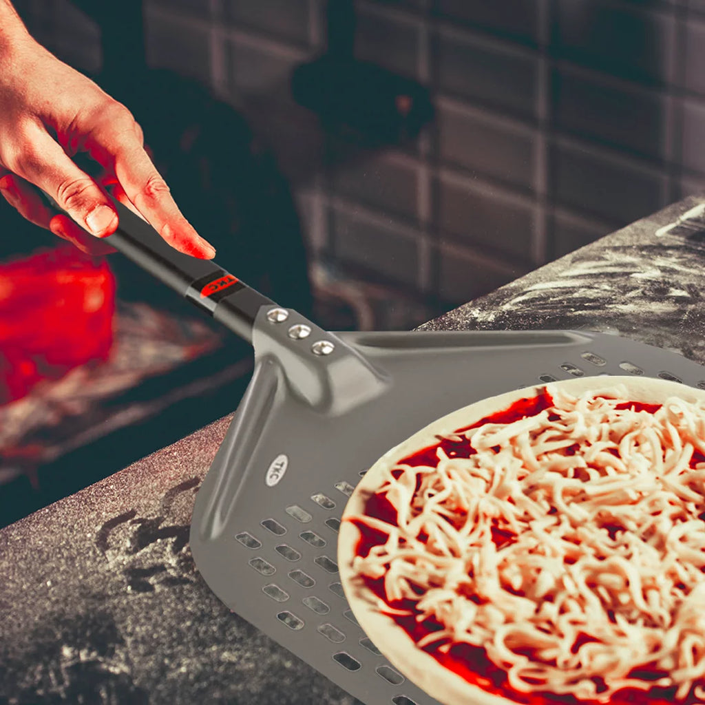 12 inch Perforated Aluminum Pizza Peel E56914