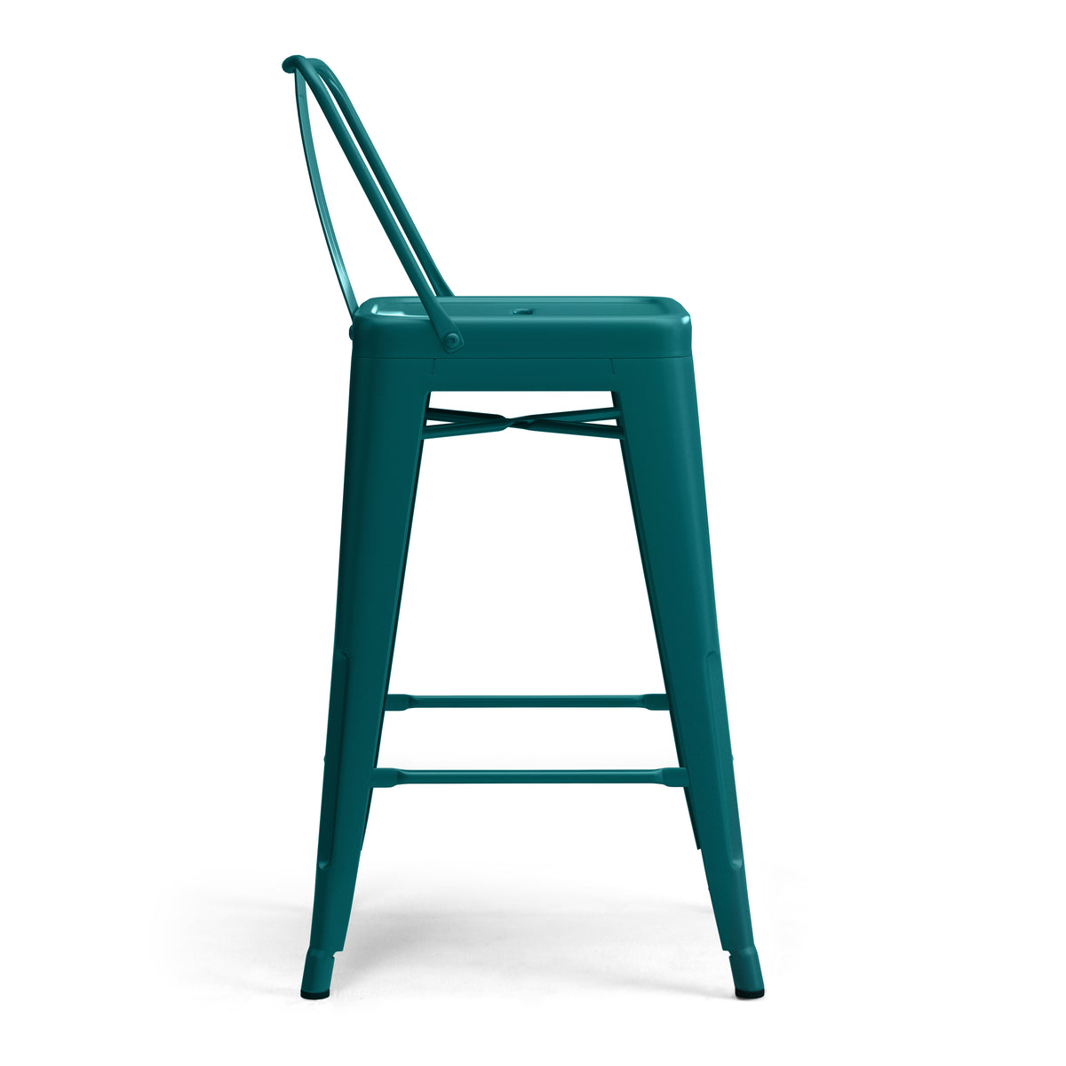 Teal Blue Counter Height Stool Set of 4 Y71146