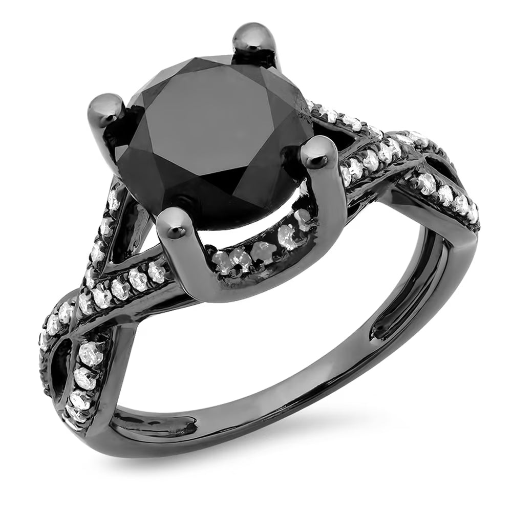 Vintage Bridal Ring, White Gold, Size 10 O1787