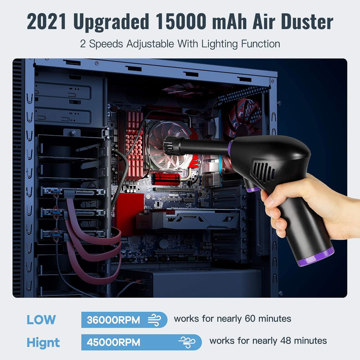 Electric Cordless Air Duster with 15000mAH Battery T760527