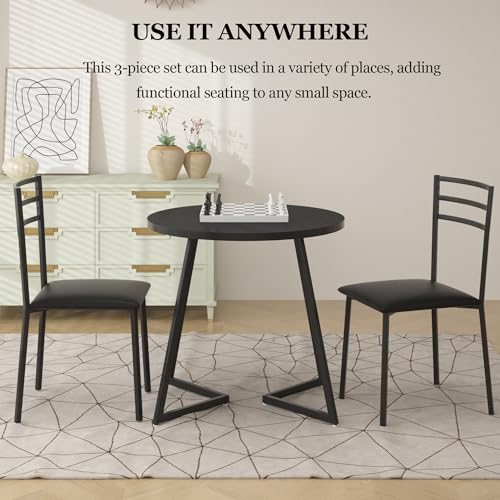 Small Round Dining Table Set for 2 W141398