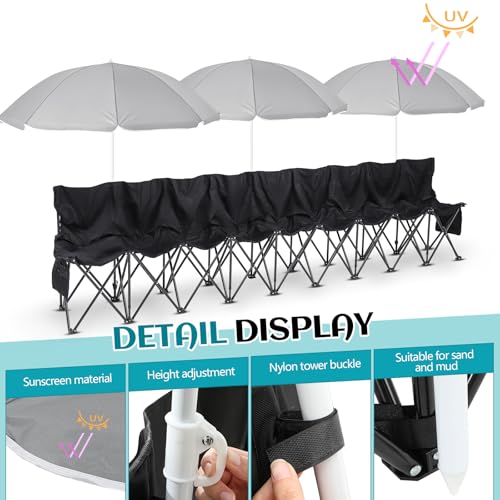 Folding Portable Soccer Bench Chair with Storage Bag O262