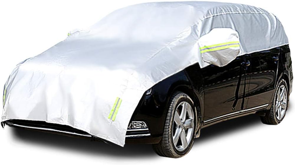 Half Car Cover with Cotton Waterproof Universal Fit Hatchback Length 158'' to 173'' N789610