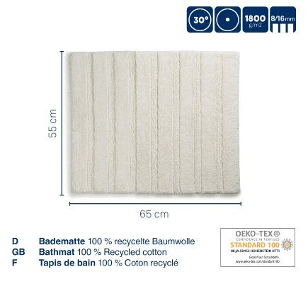 Silver Grey Bathmat W8559