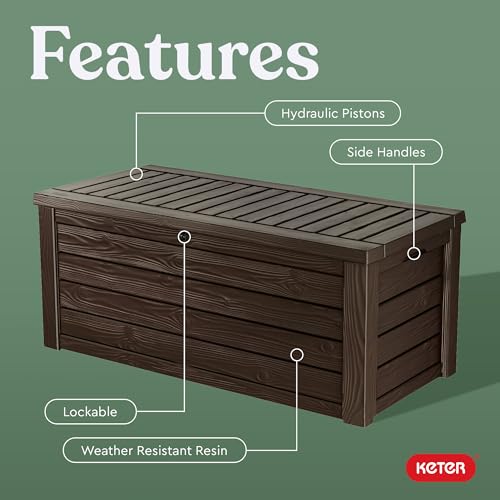 150 Gallon Resin Outdoor Storage Deck Box M1012