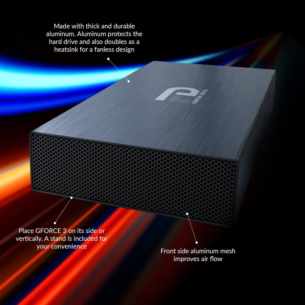 10TB 7200RPM USB3.0/eSATA Aluminum External Hard Drive G390