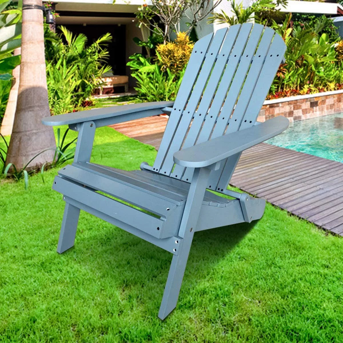 Folding Adirondack Chair Weather Resistant Plastic M607