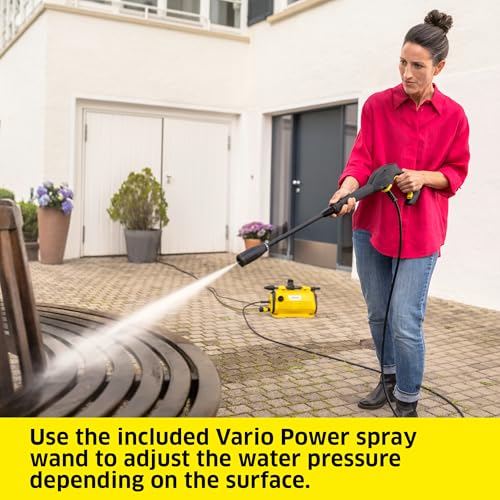 Kärcher Pressure Washer K 1, 1700 PSI, Trigger Spray Gun & Vario Power Spray Wand F1283