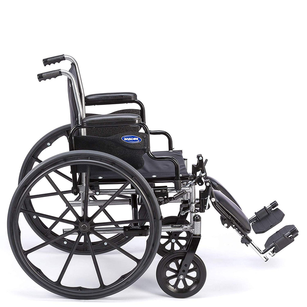 Folding Wheelchair 22 Inch Seat with Padded Legrests & Desk Arms Y270