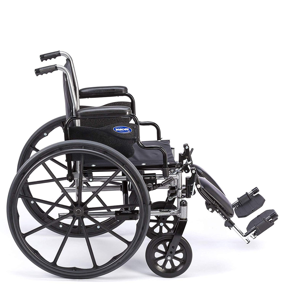 Folding Wheelchair 22 Inch Seat with Padded Legrests & Desk Arms Y270