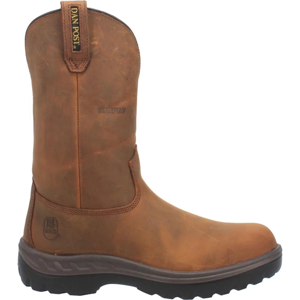 Tan Waterproof Western Work Boot Soft Toe U42177