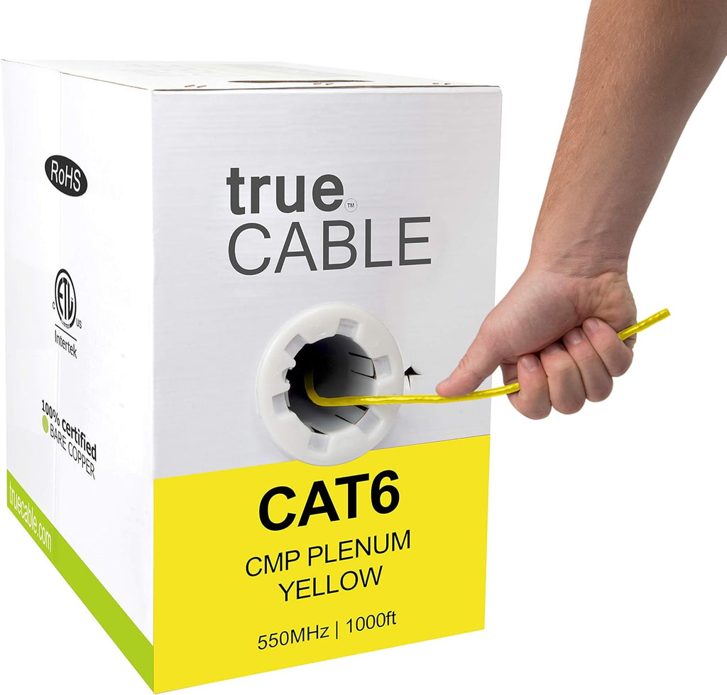 1000ft Black 23AWG 4 Pair Solid Bare Copper Bulk Ethernet Cable P8276