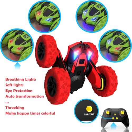 Remote Control Stunt Car with Lights Double-Sided J818