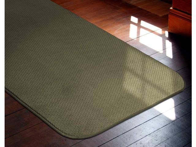 Skid-Resistant Carpet Runner, Olive Green, 18 ft. x 27 in. M25056