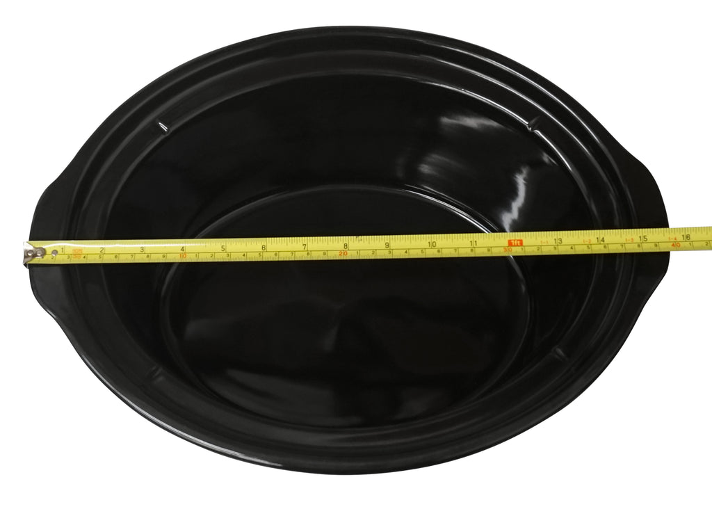 8 Qt Black Stoneware Slow Cooker Insert M36115