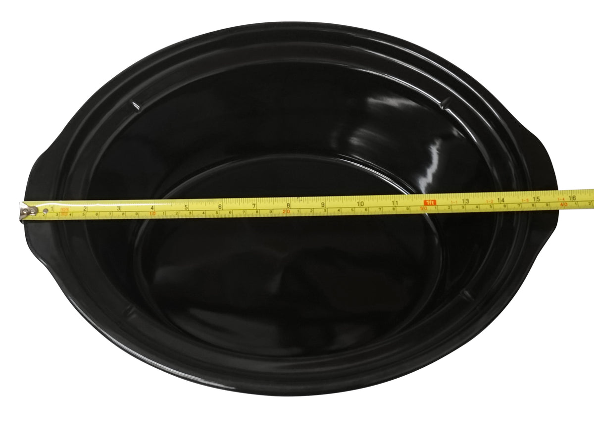 8 Qt Black Stoneware Slow Cooker Insert M36115