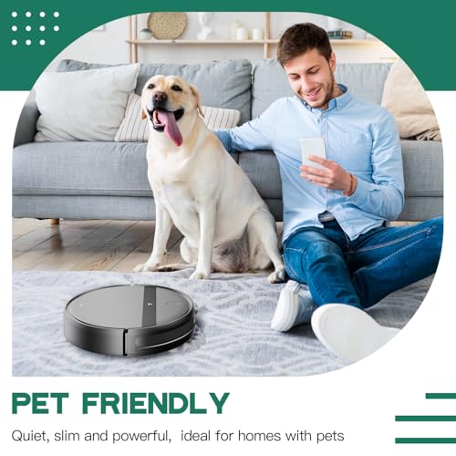 Robot Vacuum and Mop Combo, 2-in-1 Robotic Vacuum Cleaner with Tangle-Free Suction H588